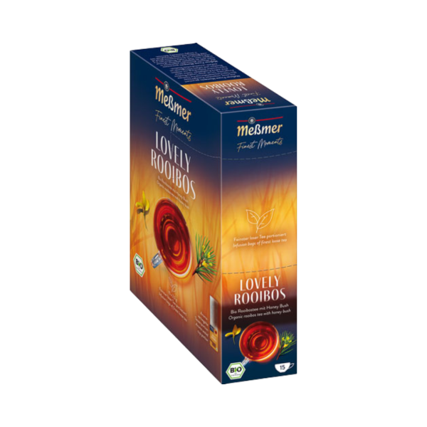 Meßmer Finest Moments Bio Lovely Rooibos, Rooibostee, Teebeutel im Kuvert, 2. Entnahmefach/displaytauglich, 37,5g